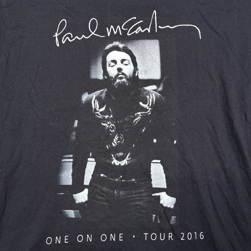 Paul McCartney One on One‎ 2016 Beatles Tour Dates Concert Shirt Men XL Black